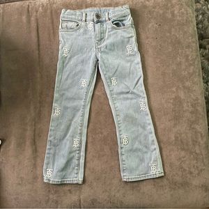 Girls Burberry Lauryn Embroidery Jeans